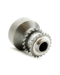 Crank hub viewed from its geared end