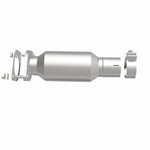 MagnaFlow 5571269 carb direct-fit catalytic converter, side view of the turntable spin