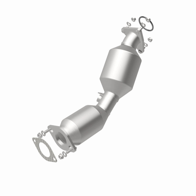 MagnaFlow 5582144 carb direct-fit catalytic converter, rear view of the turntable spin