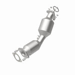 MagnaFlow 5582144 carb direct-fit catalytic converter, rear view of the turntable spin