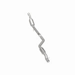 MagnaFlow 5561570 carb direct-fit catalytic converter, rear three-quarter view of the turntable spin