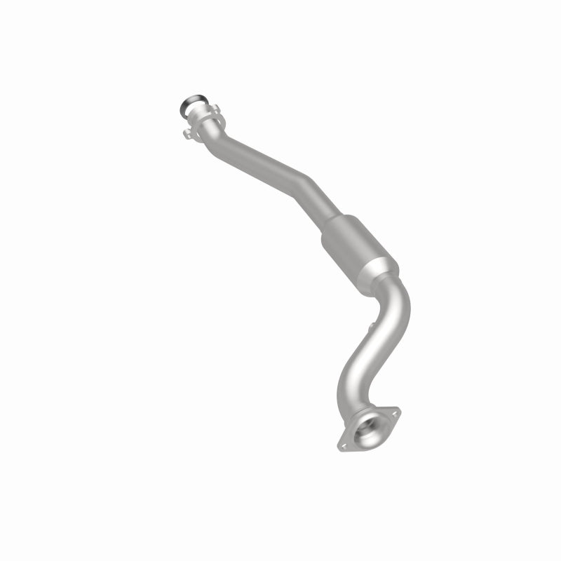 MagnaFlow 4593612 carb direct-fit catalytic converter, rear three-quarter view of the turntable spin