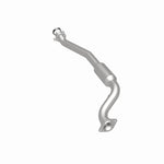 MagnaFlow 4593612 carb direct-fit catalytic converter, rear three-quarter view of the turntable spin