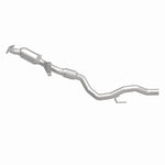 MagnaFlow 5551410 carb direct-fit catalytic converter, side view of the turntable spin