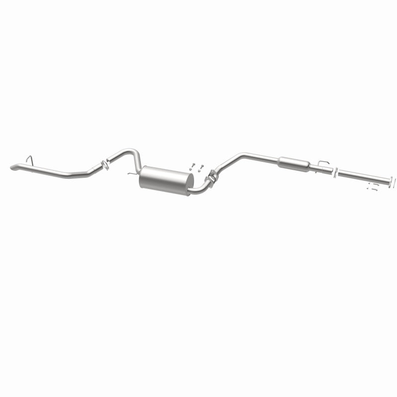 BRExhaust 106-0798 direct-fit exhaust kit, opposite rear three-quarter view of the turntable spin