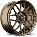 Bronze finished alloy wheel with multi-spoke design and five lug bolt pattern on white background - APEX Wheels wheel for 18x8.5 ET35 5x120 - Satin Bronze