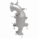 MagnaFlow 280790 oem grade direct-fit catalytic converter, side view of the turntable spin