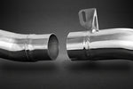 Capristo Ferrari 488 Pista exhaust slip-fit joint with mounting bracket