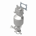 MagnaFlow 5531893 carb manifold converter, rear view of the turntable spin