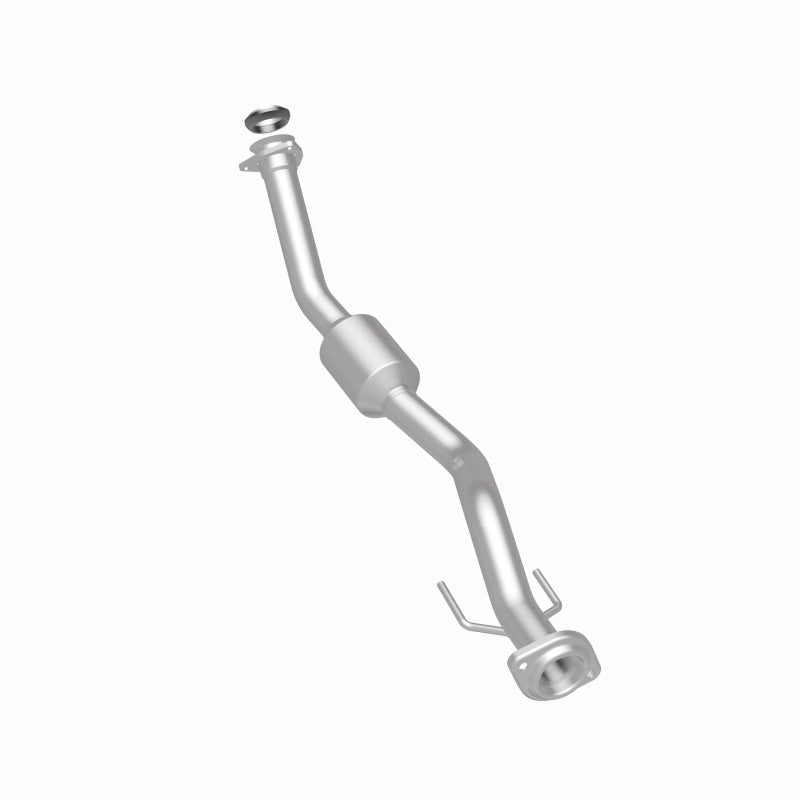 MagnaFlow 5451217 carb direct-fit catalytic converter, rear three-quarter view of the turntable spin