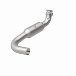 MagnaFlow 5551498 carb direct-fit catalytic converter, rear view of the turntable spin