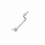 MagnaFlow 5561441 carb direct-fit catalytic converter, opposite front three-quarter view of the turntable spin
