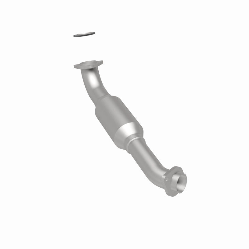 MagnaFlow 5461689 carb direct-fit catalytic converter, rear three-quarter view of the turntable spin