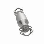 MagnaFlow 52874 oem grade direct-fit catalytic converter, opposite side view of the turntable spin