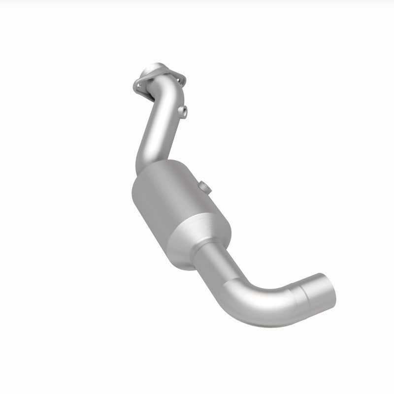 MagnaFlow 280218 oem grade direct-fit catalytic converter, rear three-quarter view of the turntable spin