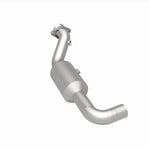 MagnaFlow 280218 oem grade direct-fit catalytic converter, rear three-quarter view of the turntable spin