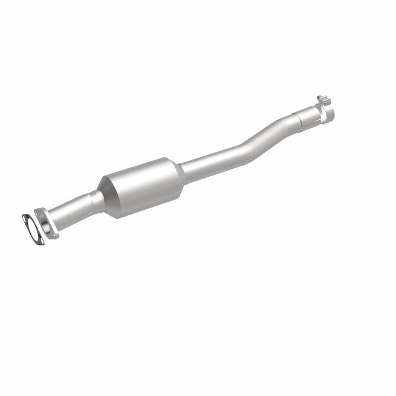 MagnaFlow 5592103 carb direct-fit catalytic converter, front three-quarter view of the turntable spin