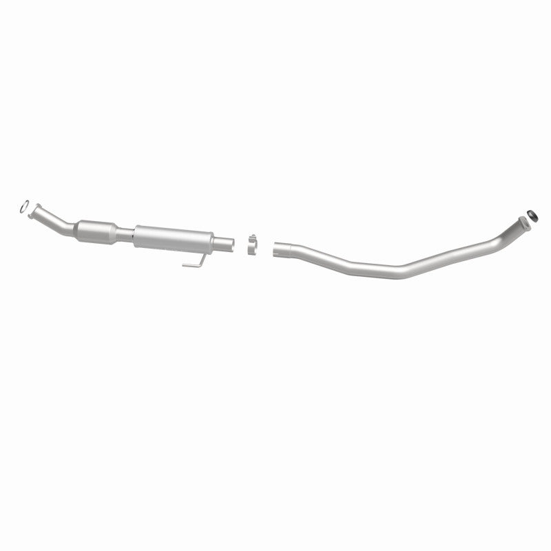 MagnaFlow 5571502 carb direct-fit catalytic converter, side view of the turntable spin