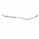 MagnaFlow 5571502 carb direct-fit catalytic converter, side view of the turntable spin