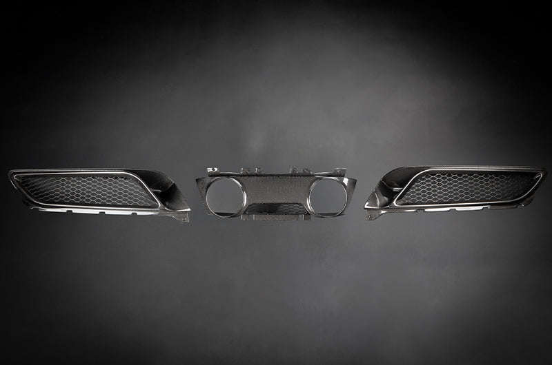 Capristo Ferrari 296 carbon tailpipe surround and side grilles