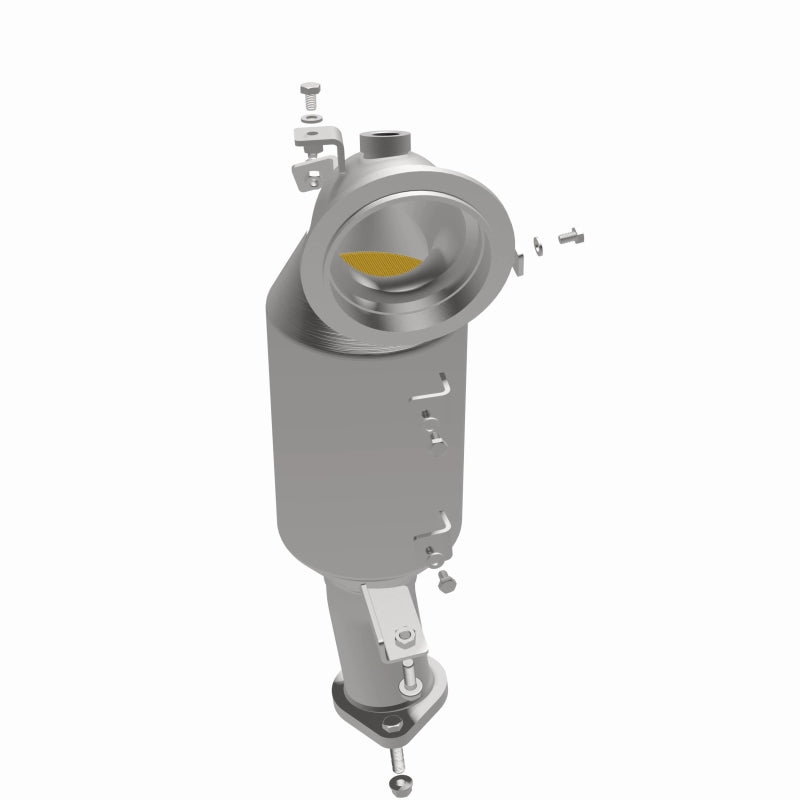 MagnaFlow 280790 oem grade direct-fit catalytic converter, opposite side view of the turntable spin
