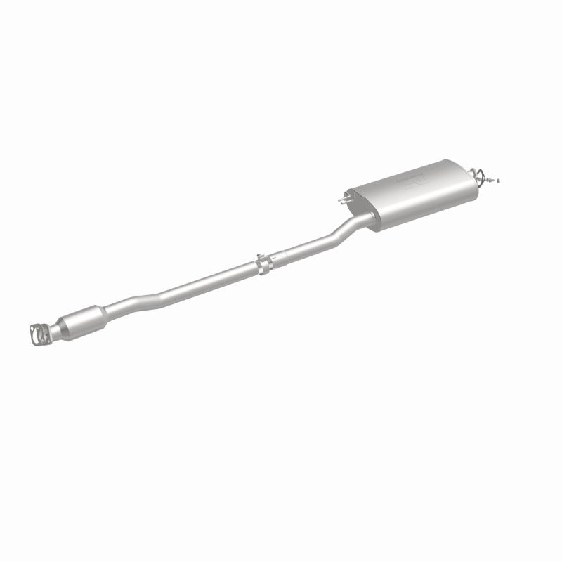 MagnaFlow 280596 oem grade direct-fit catalytic converter, front three-quarter view of the turntable spin