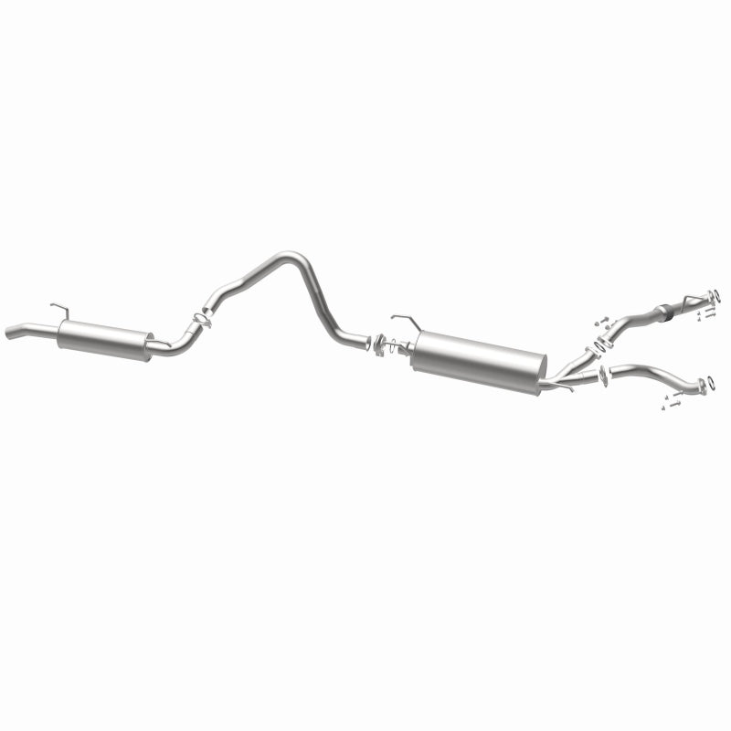 BRExhaust 106-0176 direct-fit exhaust kit, opposite rear three-quarter view of the turntable spin