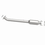 MagnaFlow 5592602 carb direct-fit catalytic converter, side view of the turntable spin