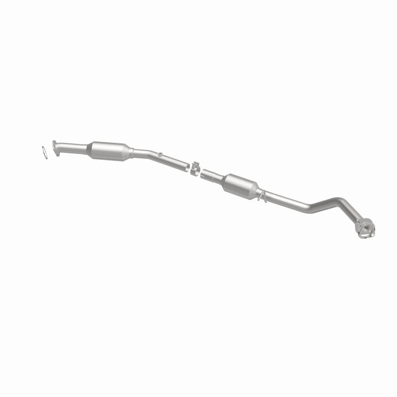 MagnaFlow 21-286 oem grade direct-fit catalytic converter, side view of the turntable spin