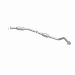 MagnaFlow 21-286 oem grade direct-fit catalytic converter, side view of the turntable spin