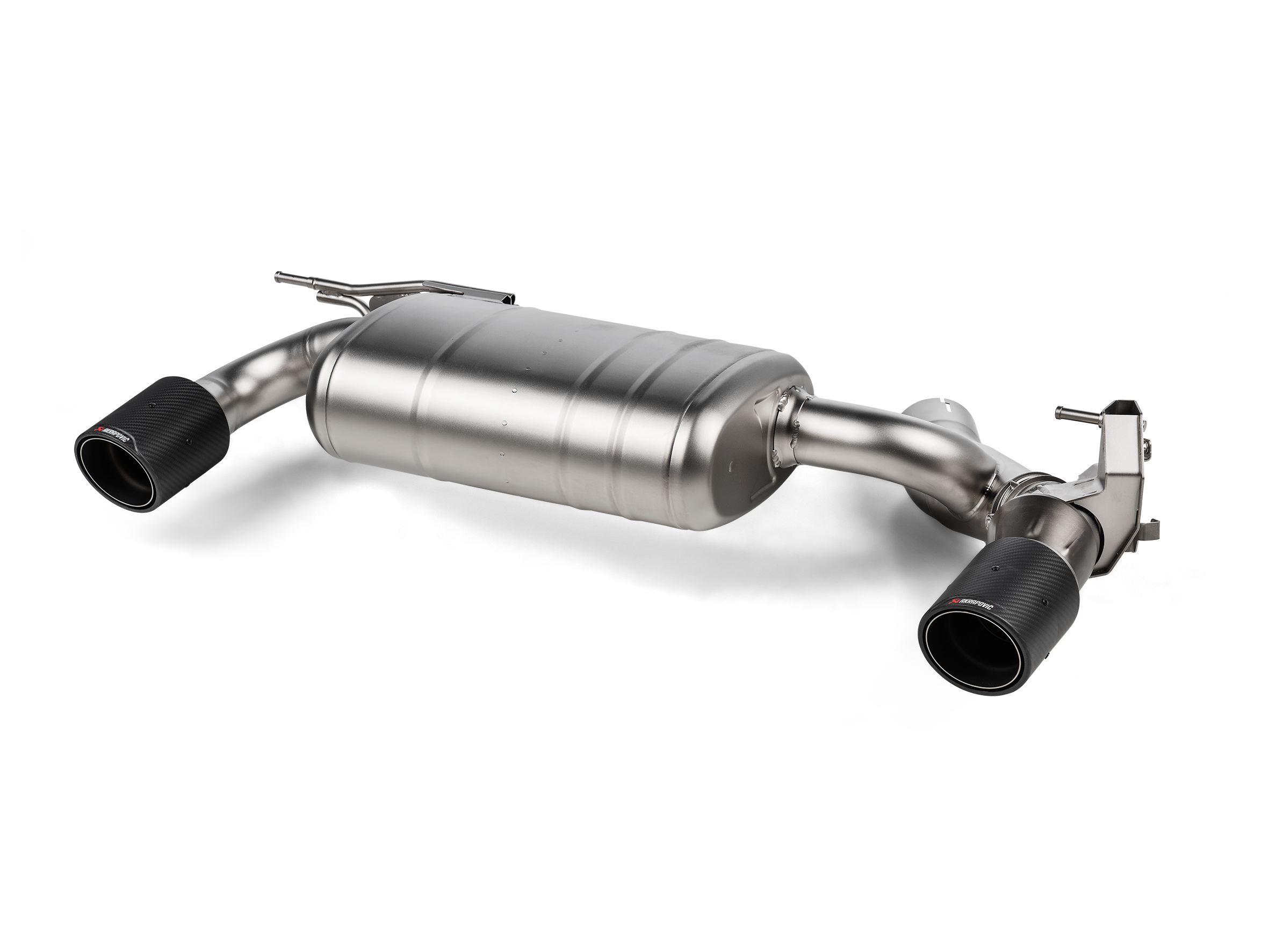 Akrapovic BMW M240i (F22/F23) Slip-On Race Line (Titanium) w/ Titanium Tips S-BM/T/8H for BMW M240i F22/F23 2018-2021, side view