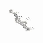 BRExhaust 107-0221 exhaust pipe, rear three-quarter view of the turntable spin