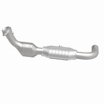 MagnaFlow 447113 carb direct-fit catalytic converter, side view of the turntable spin
