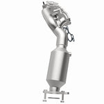 MagnaFlow 52430 oem grade manifold converter, opposite rear three-quarter view of the turntable spin