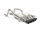 Akrapovic Chevrolet Corvette Z06 (C7) Slip-On Line (Titanium) w/ Carbon Tips MTP-CO/TI/2 for Chevrolet Corvette Z06 C7 2015-2019, angled view