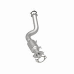 MagnaFlow 5592708 carb direct-fit catalytic converter, rear three-quarter view of the turntable spin
