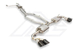 A top view of FI Exhaust Valvetronic Cat-Back System For Porsche 958.2 Cayenne GTS 2014-2017 with white background