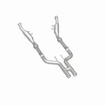 MagnaFlow 21-501 oem grade direct-fit catalytic converter, rear three-quarter view of the turntable spin