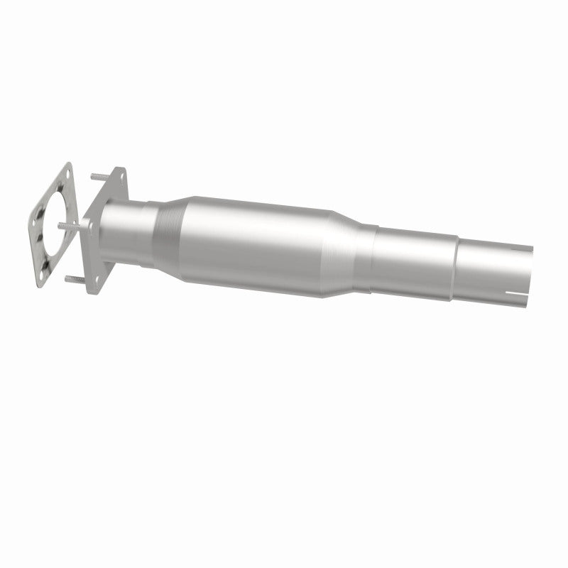 MagnaFlow 4481202 carb direct-fit catalytic converter, side view of the turntable spin