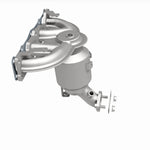 MagnaFlow 5531775 carb manifold converter, side view of the turntable spin