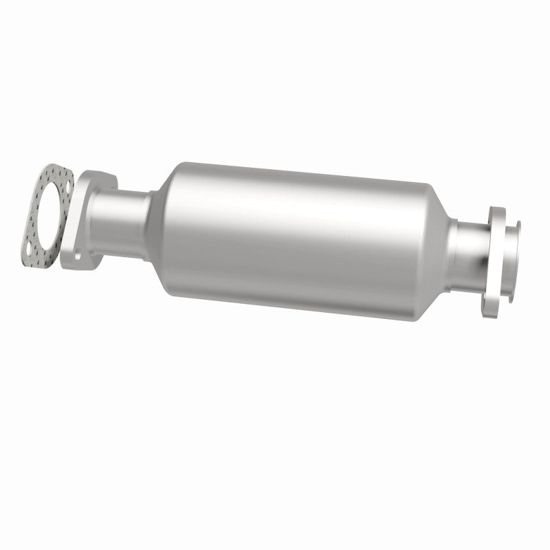 MagnaFlow 3391757 carb direct-fit catalytic converter, side view of the turntable spin