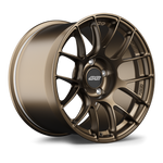 Bronze finished alloy wheel with split-spoke design and center cap on clean white background - APEX Wheels wheel for 18x11 ET40 5x112 - Satin Bronze