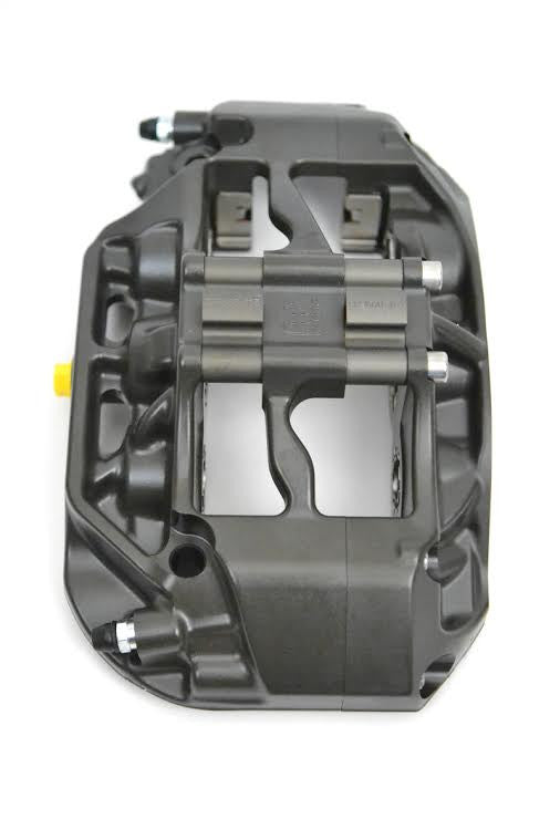 A top view of CP9660 of AP Racing by Essex Radi-CAL Competition Brake Kit (Front CP9660/355mm)- C7 Corvette with a white background from the underneath