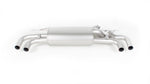 Remus BMW 5 Series G30 Axle Back Exhaust, rear silencer with twin outlets on each side, white studio