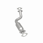 MagnaFlow 5491317 carb direct-fit catalytic converter, rear three-quarter view of the turntable spin