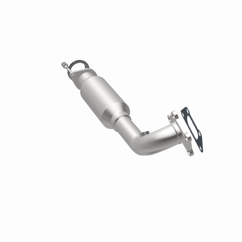 MagnaFlow 551547 carb direct-fit catalytic converter, opposite rear three-quarter view of the turntable spin