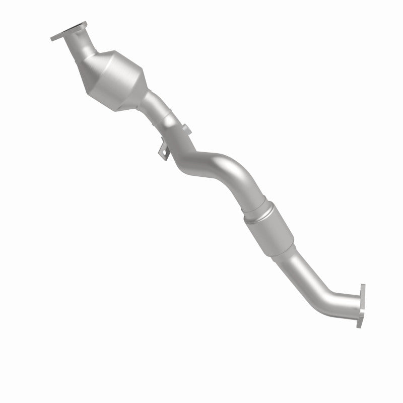 MagnaFlow 5481943 carb direct-fit catalytic converter, side view of the turntable spin