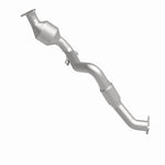 MagnaFlow 5481943 carb direct-fit catalytic converter, side view of the turntable spin