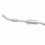 MagnaFlow 280080 oem grade direct-fit catalytic converter, side view of the turntable spin