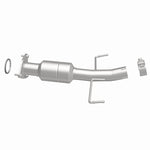 MagnaFlow 5592223 carb direct-fit catalytic converter, side view of the turntable spin